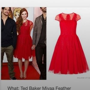 Ted Baker Miyya Feather Appliqué Dress